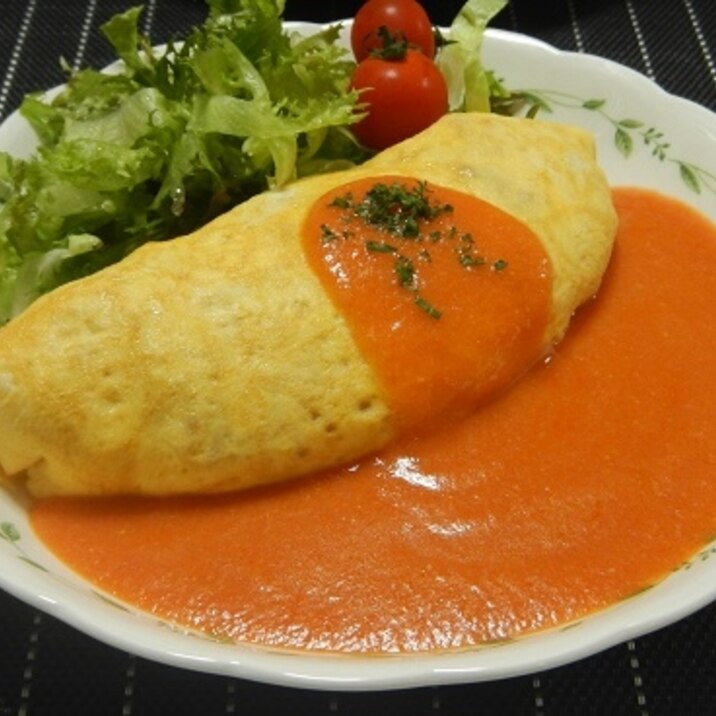 シチューリメイク トマトクリームオムライス レシピ 作り方 By あず 楽天レシピ